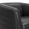 Melanie Swivel Pewter Genuine Leather Barrel Chair 4