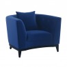 Armen Living Melange Velvet Accent Chair With Black Wood Base 13