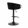 Armen Living Montego Adjustable Black Faux Leather Swivel Barstool In Black Powder Coated Finish 03 - Armen Living Montego Adjustable Black Faux Leather Swivel Barstool In Black Powder Coated Finish 03