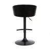 Armen Living Montego Adjustable Black Faux Leather Swivel Barstool In Black Powder Coated Finish 005 - Armen Living Montego Adjustable Black Faux Leather Swivel Barstool In Black Powder Coated Finish 005