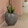 Armen Living Moonstone Large Indoor or Outdoor Planter in Grey Concrete - Armen Living Moonstone Large Indoor or Outdoor Planter in Grey Concrete