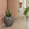 Armen Living Moonstone Large Indoor or Outdoor Planter in Grey Concrete - Armen Living Moonstone Large Indoor or Outdoor Planter in Grey Concrete