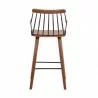 Armen Living Micah Walnut And Metal Modern 26" Counter Height Bar Stool In Black Powder Coated Footrest/Back 005 - Armen Living Micah Walnut And Metal Modern 26" Counter Height Bar Stool In Black Powder Coated Footrest/Back 005