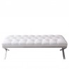 Milo Bench in Brushed Stainless Steel finish with White PU 02