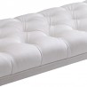 Milo Bench in Brushed Stainless Steel finish with White PU 05