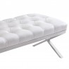 Milo Bench in Brushed Stainless Steel finish with White PU 03