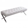 Milo Bench in Brushed Stainless Steel finish with White PU 04