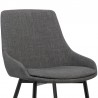 Mia Contemporary Dining Chair in Charcoal Fabric with Black Powder Coated Metal Legs 05