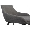 Mia Contemporary Dining Chair in Charcoal Fabric with Black Powder Coated Metal Legs 06