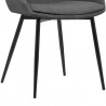 Mia Contemporary Dining Chair in Charcoal Fabric with Black Powder Coated Metal Legs 07