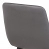 Mia Contemporary Dining Chair in Gray Faux Leather with Black Powder Coated Metal Legs 06