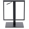 Armen Living Michele Contemporary Swivel Barstool In Matte Black Finish And Gray Faux Leather 006