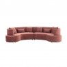 Armen Living Majestic Blush Fabric Upholstered Sectional Sofa