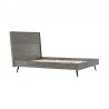 Armen Living Makena Frame Bed in Grey Acacia Wood