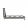 Armen Living Makena Frame Bed in Grey Acacia Wood Side