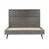 Armen Living Makena Frame Bed in Grey Acacia Wood Front