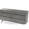 Armen Living Makena 6 Drawer Dresser in Grey Acacia Wood - Side Top View