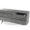 Armen Living Makena 6 Drawer Dresser in Grey Acacia Wood - Drawer Open View