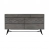 Armen Living Makena 6 Drawer Dresser in Grey Acacia Wood Front