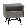 Armen Living Makena 1 Drawer Night Stand in Grey Acacia Wood in Gray 04 - Armen Living Makena 1 Drawer Night Stand in Grey Acacia Wood in Gray 04