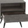 Armen Living Makena 1 Drawer Night Stand in Grey Acacia Wood in Gray 05
