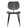 Armen Living Miki Mid-Century Black Wood Dining Accent Chairs (Set of 2) In Black Powder 01