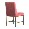 Armen Living Memphis Pink Velvet and Antique Brass Accent Dining Chair Back