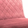 Armen Living Memphis Pink Velvet and Antique Brass Accent Dining Chair Close View