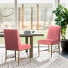 Armen Living Memphis Pink Velvet and Antique Brass Accent Dining Chair