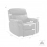 Armen Living Montague Dual Power Headrest and Lumbar Support Recliner Chair in Genuine Brown Leather Front Half