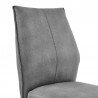 Armen Living Monarch Swivel Dining Room Accent Chair In Charcoal Fabric And Black Finish 05