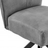 Armen Living Monarch Swivel Dining Room Accent Chair In Charcoal Fabric And Black Finish 06