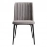 Maine Contemporary Dining Chair in Matte Black Finish and Gray Fabric - Set of 2  03