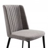 Maine Contemporary Dining Chair in Matte Black Finish and Gray Fabric - Set of 2  06