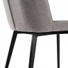 Maine Contemporary Dining Chair in Matte Black Finish and Gray Fabric - Set of 2  07