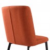 Maine Contemporary Dining Chair in Matte Black Finish and Orange Fabric - Set of 2  06