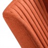 Maine Contemporary Dining Chair in Matte Black Finish and Orange Fabric - Set of 2  08
