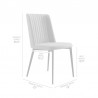 Armen Living Maine Contemporary Dining Chair in Matte Black Finish And Fabric 