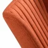 Maine Contemporary Dining Chair in Matte Black Finish and Orange Fabric - Seat Back Close-Up - Maine Contemporary Dining Chair in Matte Black Finish and Orange Fabric - Seat Back Close-Up