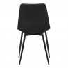 Monte Contemporary Dining Chair in Black Faux Leather with Black Powder Coated Metal Legs 04