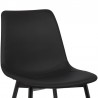 Monte Contemporary Dining Chair in Black Faux Leather with Black Powder Coated Metal Legs 05