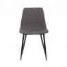 Monte Contemporary Dining Chair in Charcoal Fabric with Black Powder Coated Metal Legs 05