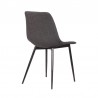 Monte Contemporary Dining Chair in Charcoal Fabric with Black Powder Coated Metal Legs 04