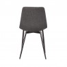 Monte Contemporary Dining Chair in Charcoal Fabric with Black Powder Coated Metal Legs 01