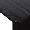 Armen Living Monaco Black Wood Coffee Table with Antique Brass Accent Top