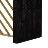 Armen Living Monaco Black Wood Dining Table With Antique Brass Accent In Black Red/Shiny Wooden/Antique Brass Metal 04