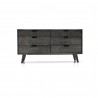 Mohave Mid-Century Tundra Grey Acacia 6 Drawer Dresser - Front