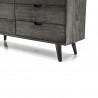 Mohave Mid-Century Tundra Grey Acacia 6 Drawer Dresser - Leg Close-Up