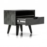 Armen Living Mohave Mid-Century Tundra Gray Acacia Single Drawer Night Stand  04