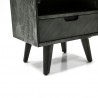 Armen Living Mohave Mid-Century Tundra Gray Acacia Single Drawer Night Stand  05